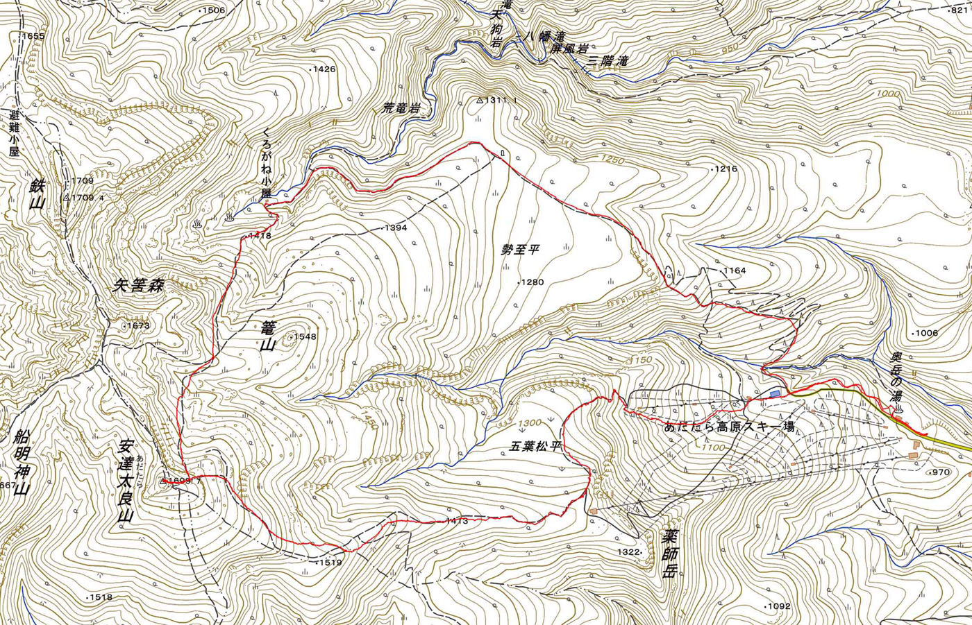安達太良山地図